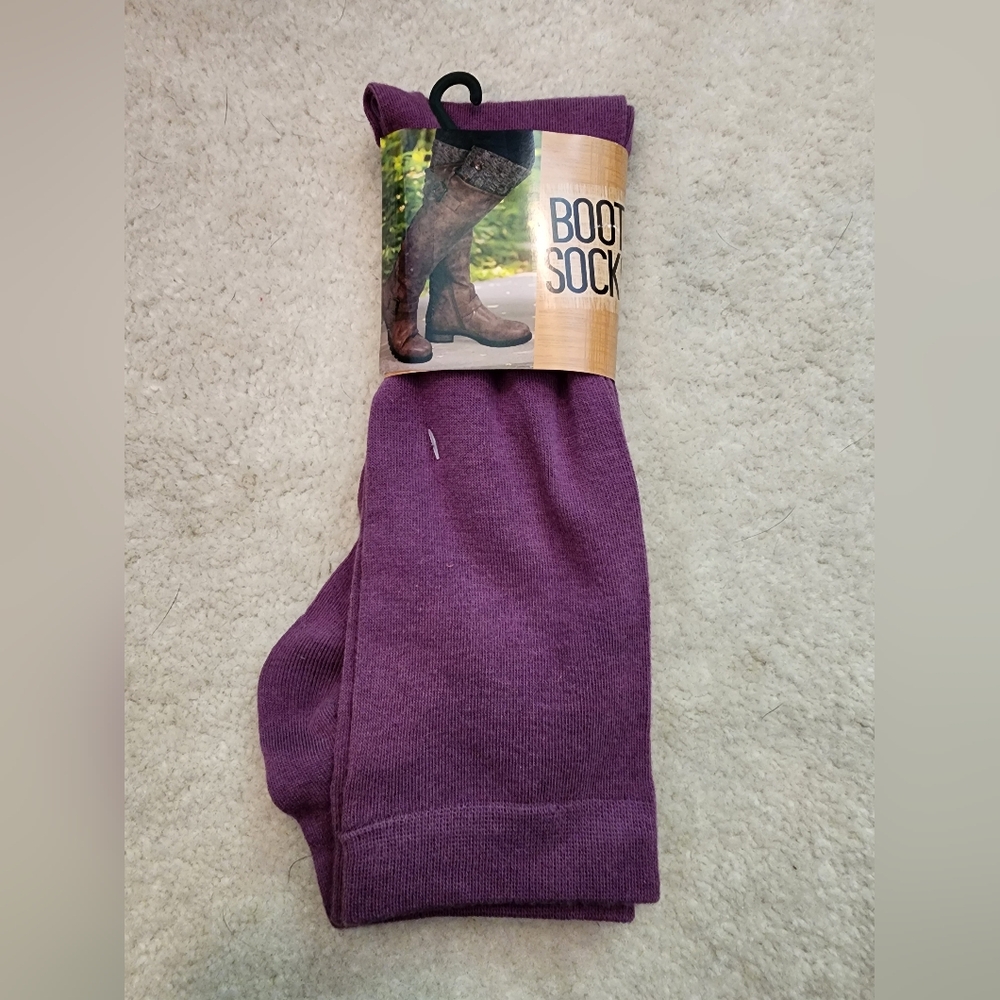Boot Socks 👢Eggplant Purple